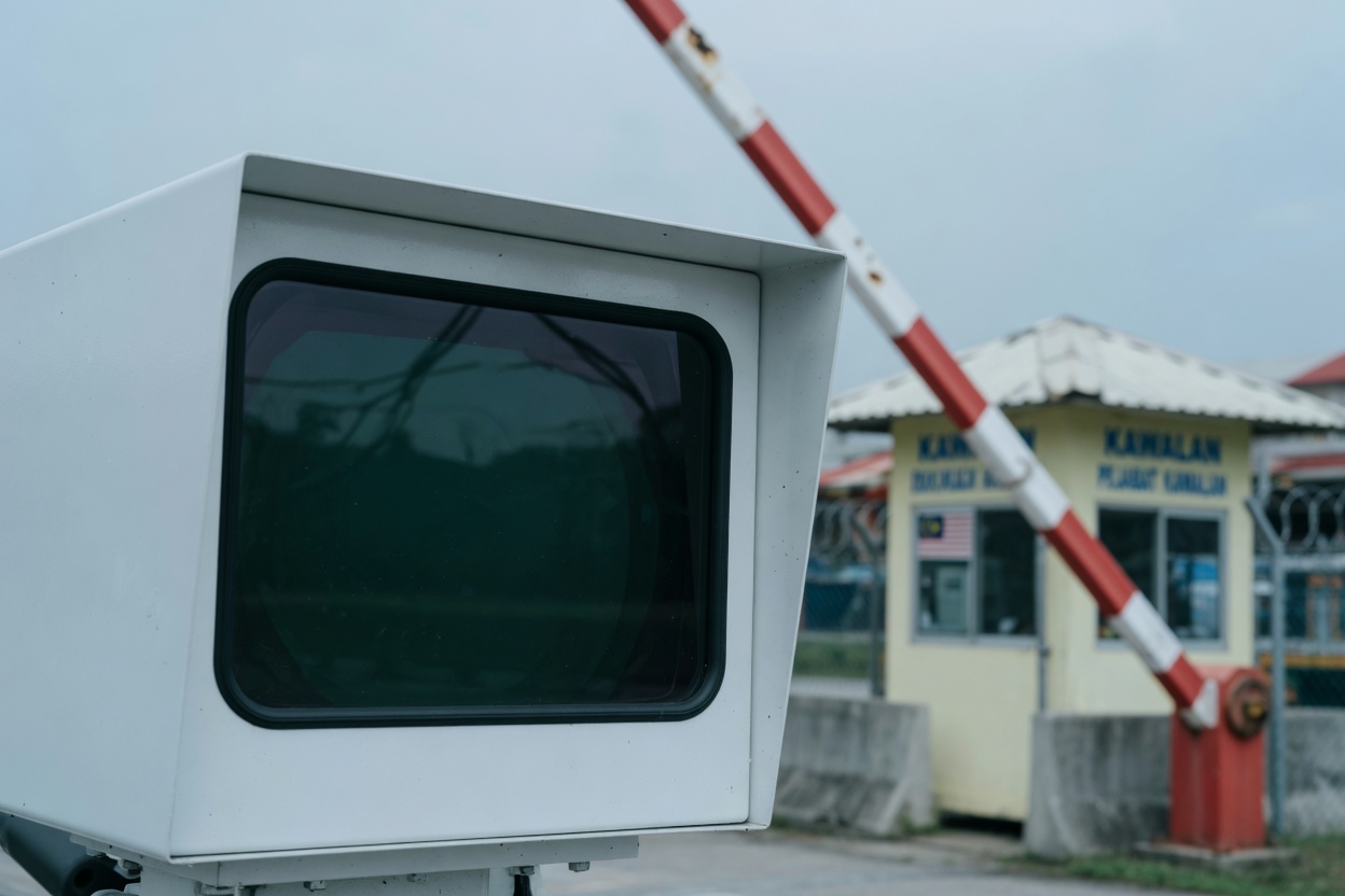 ALPR camera at a boom gate